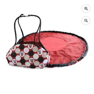 2 Red Hens Red/Blue Owl & Dots Toy Nanny